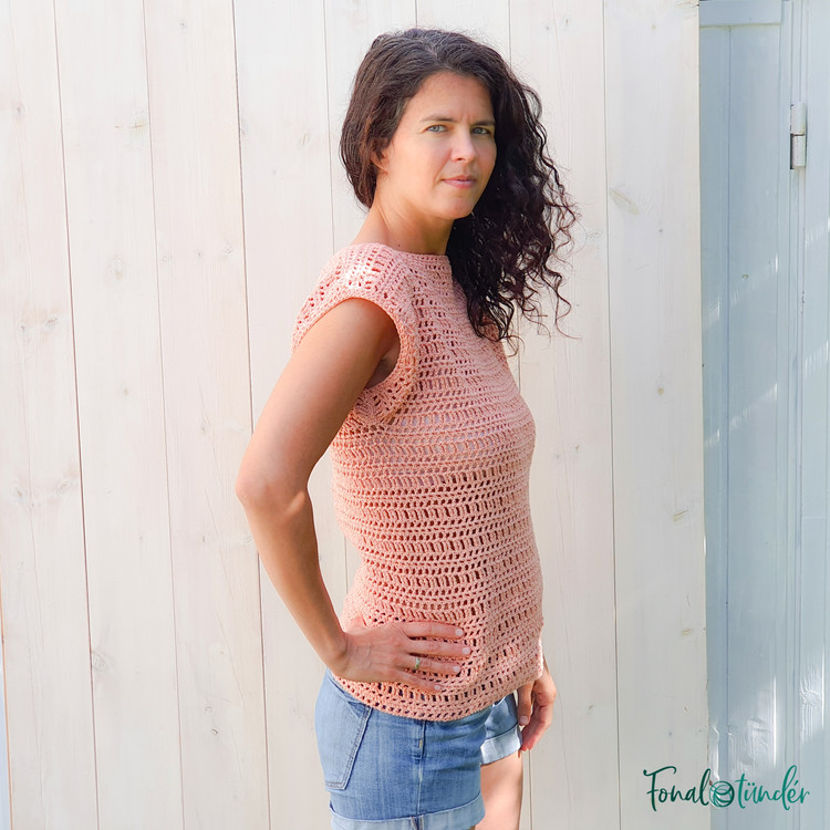 Twinkle Top - csipkemintás felső - horgolás minta